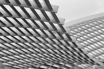 Modern Architecture Mural-Abstract,Black & White,Buildings & Landmarks,Urban-Eazywallz