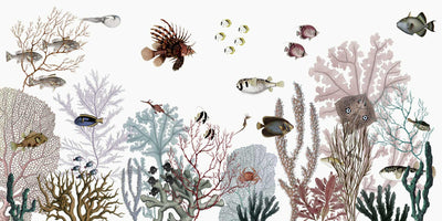 White Roaring Reef Wall Mural