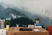 Panoramic Foggy Forest Overview Wall Mural-Landscapes & Nature-Eazywallz